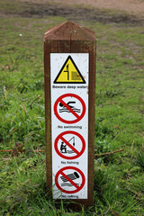Pond warning signs