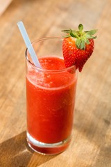 Strawberry Smoothie with fruit