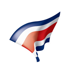 Costa Rica flag, vector illustration