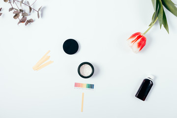 pH level measurement in women's cosmetics