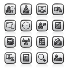 Business, presentation and Project Management icons - vector icon set 