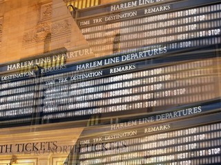 Tableau ferroviaireà New-York.