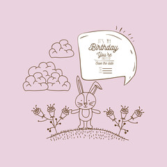 my birthday card hand draw animal