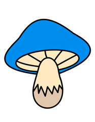 キノコ(青)