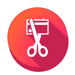 ikona z długim cieniem na tle okręgu