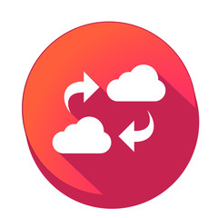 ikona z długim cieniem na tle okręgu