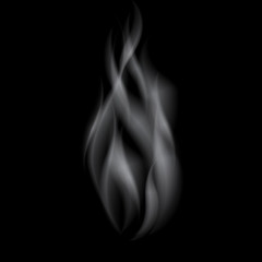 Obraz premium Delicate white realistic cigarette smoke waves