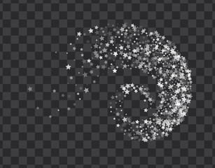 Stars twisted in swirl or vortex