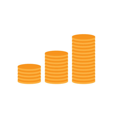 stack of gold coins- vector illustration