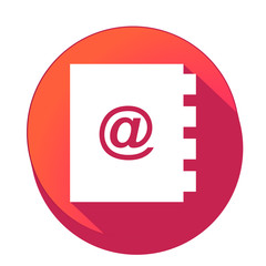 ikona z długim cieniem na tle okręgu