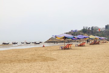 Fototapeta na wymiar Samson beach in Thanh Hoa, Vietnam