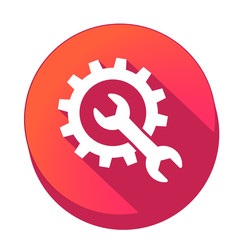 ikona z długim cieniem na tle okręgu © vempireart