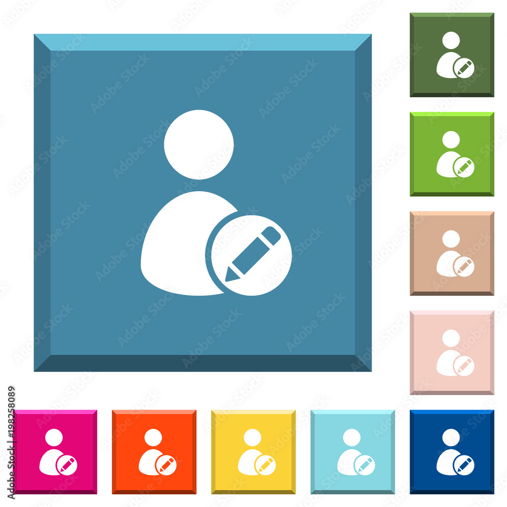 Poster rename user white icons on edged square buttons