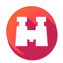 ikona z długim cieniem na tle okręgu