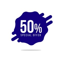 50% Special Offer Vector Template Design