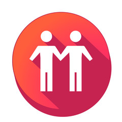 ikona z długim cieniem na tle okręgu