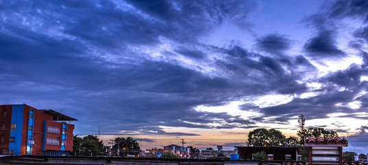 beautiful sky sunset clouds in venezuela