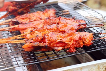 grilled chicken at street food