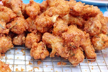 Fried chicken at the market