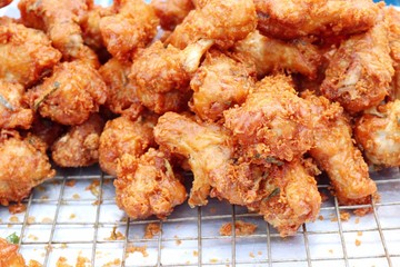 Fried chicken at the market