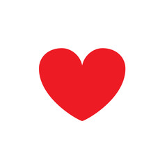 The symbol of the red heart sign with the golden ratio size