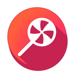 ikona z długim cieniem na tle okręgu 