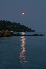 Partial Lunar Eclipse 7/8 August 2017, peninsula Kassandra, Greece