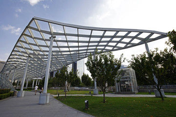 Steel structure geometry construction as the background