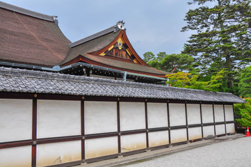 Ancient building at the ground of the old Imperial Palace in Nara, Japan