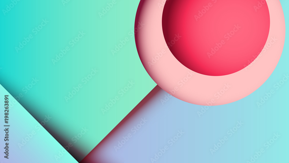 Poster abstract geometric paper cut web banner background template.vector illustration.