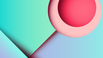 Abstract geometric paper cut web banner background template.Vector illustration.