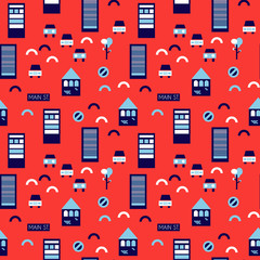 Street illusion seamless pattern. Suitable for screen, print and other media.