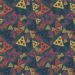 Triangular chaos seamless pattern. Authentic design for digital and print media.
