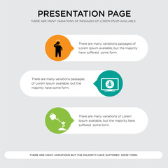 diy, software bug, scratching head presentation design template in orange, green, yellow colors with horizontal and rounded shapes