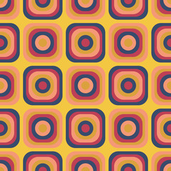 Vintage seventies seamless pattern. Authentic design for digital and print media.