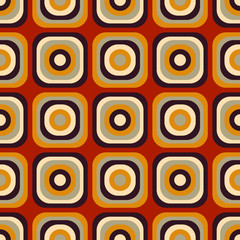 Vintage seventies seamless pattern. Authentic design for digital and print media.