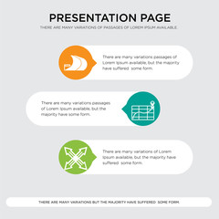 x, store locator, pathway presentation design template in orange, green, yellow colors with horizontal and rounded shapes