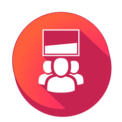 ikona z długim cieniem na tle okręgu © vempireart