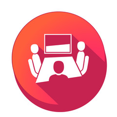 ikona z długim cieniem na tle okręgu © vempireart