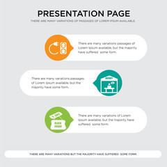 black friday, travel agency, electrical contractor presentation design template in orange, green, yellow colors with horizontal and rounded shapes