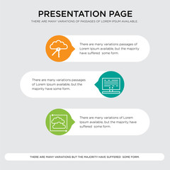 Cloud mirroring, code on monitor, Cloud encryption and security presentation design template in orange, green, yellow colors with horizontal and rounded shapes