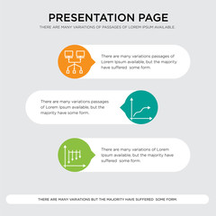 decreasing arrows graph, increasing graph arrow, Data sharing, network presentation design template in orange, green, yellow colors with horizontal and rounded shapes