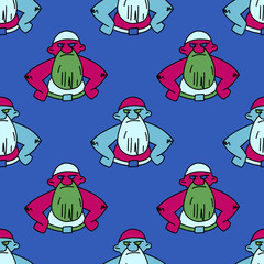 Angry man seamless pattern. Original design for print or digital media.