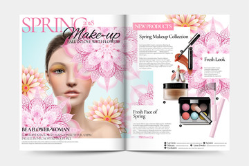 Cosmetic magazine ads