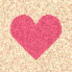Pixelated heart