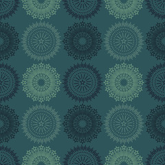 Fire work flowers symmetry seamless pattern. Suitable for screen, print and other media.