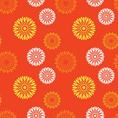 Universal flowers seamless pattern. Suitable for screen, print and other media.