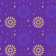 Galaxy explosion seamless pattern. Suitable for screen, print and other media.