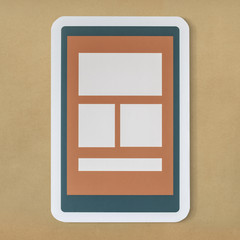Fototapeta premium Mobile application technology icon graphic