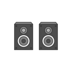 Fototapeta premium Audio speaker stereo sound system illustration